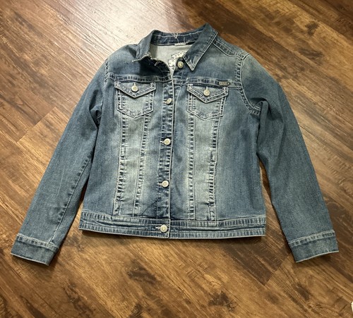 Jean Femme Bootcut Harley-Davidson 2002 - Taille 12 - Décoré Et Stretch - Occasion Bon état