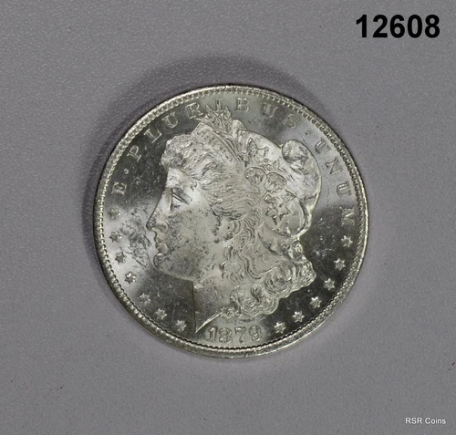 1879 S CHOICE BU MORGAN SILVER DOLLAR ORIGINAL FLASHY SEMI P-L! WOW! #12608