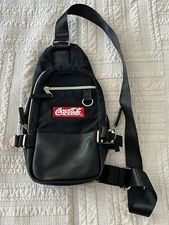 COCA-COLA BLACK BAG CROSSBODY SHOULDER POUCH SLING BACKPACK