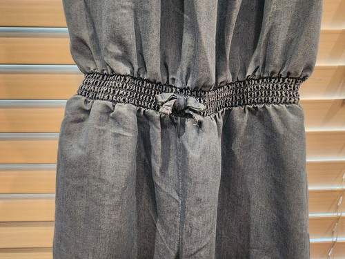 Girl 1 PIECE ROMPER OUTFIT nautica DENIM JEAN pants OFF SHOULDER large 12/14 - Picture 3 of 5