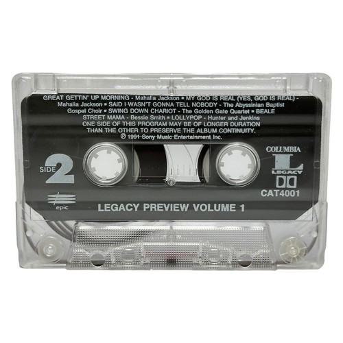 Columbia Legacy Vol.1 Promo Preview Pre-Release Advance Cassette Sampler CAT4001 - Picture 4 of 4
