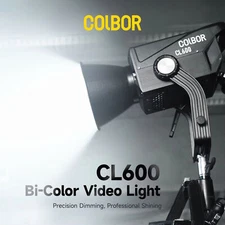COLBOR CL600 Pro 600W Led Video COB Light Bi-Color 2700K-6500K Super-Bright Lamp