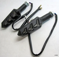 2X Turn Signal LED Lights For Motorcycle Café Racer Bobber Chopper Scrambler