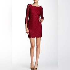 NEW! ADRIANNA PAPELL guipure french lace DRESS 6