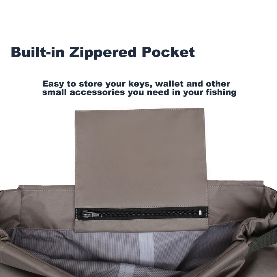 Medias transpirables cintura alta vadeadores de pesca impermeables rodillas reforzadas Foto 3 de 4