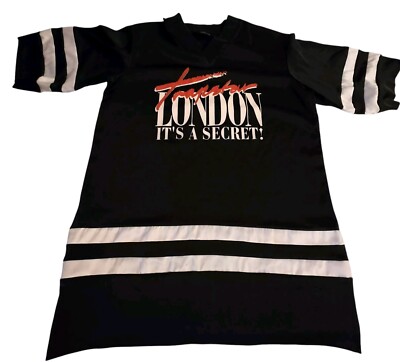 Trapstar It s A Secret London V-Neck Jersey Oversized Black White Size Small Vtg