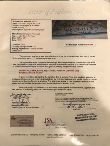 RARE MUHAMMAD ALI JSA LOA 10X MULTI SIGNED BOXING AUTO AUTOGRAPH BAS PSA CLAY - Picture 2 of 5