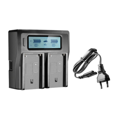 Dual USB LCD Ladegerät für Sony PMW-100 PMW-150 PMW-150P PMW-160 PMW-200 PMW-260