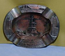 Vintage Bronze ash tray/trinket tray - NYC Souvenir- made in Occupied Japan