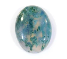 14 Cts Natural Green Moss Agate Oval Cabochon Loose Gemstone 22x16x5 mm CG=0282