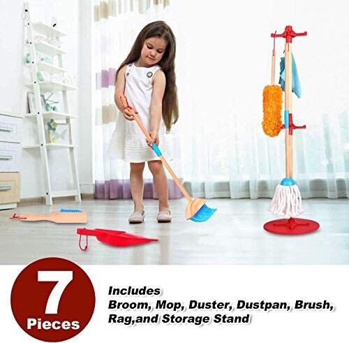 Broom, Mop, Duster, Dust Pan - Housekeeping Set, Without Stand