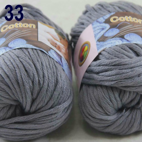 Sale New 2Skeinsx50gr Soft 100% Cotton Chunky Super Bulky Hand Knitting Yarn 33 - Photo 1/12