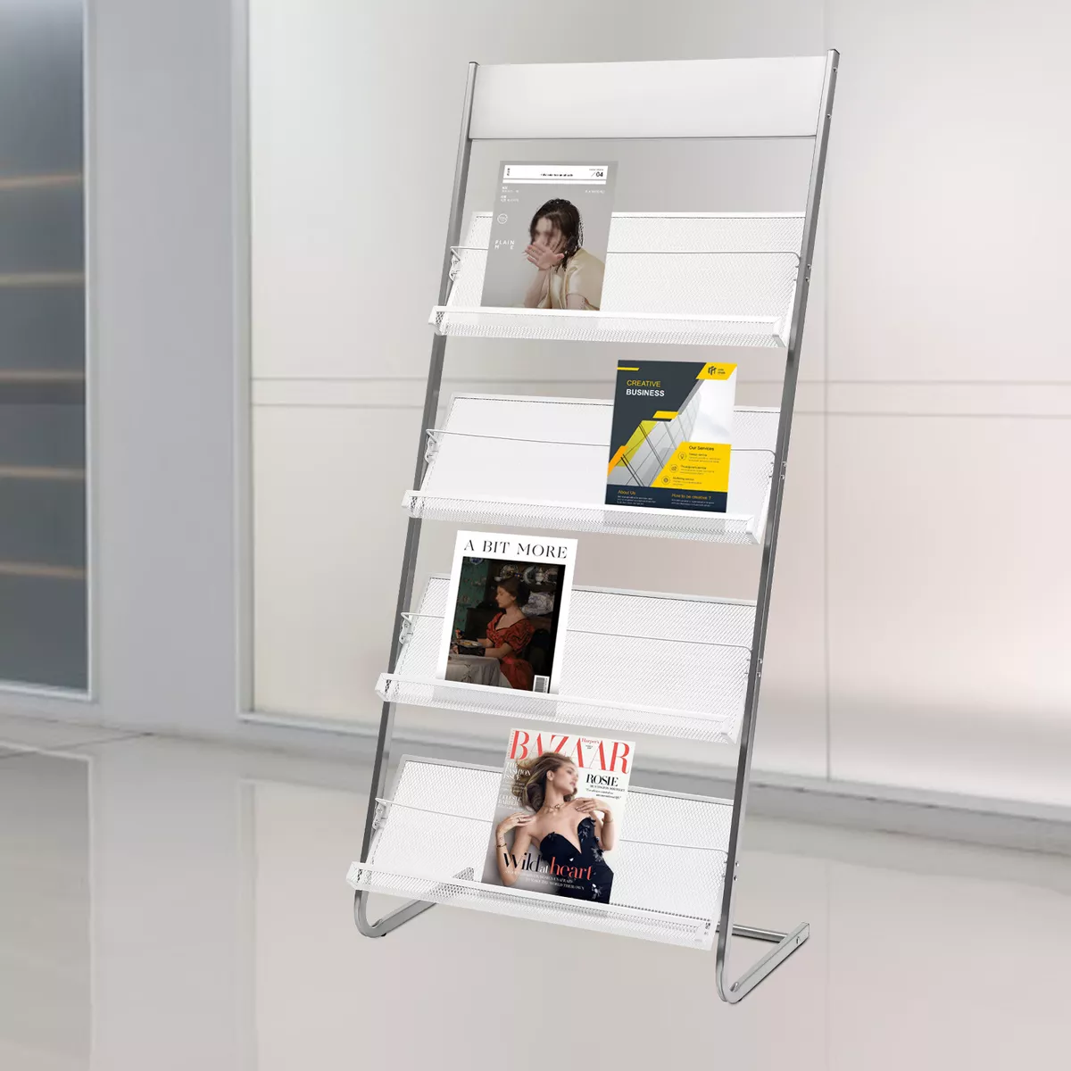 Floor Standing Magazine Rack Information Rack Book Storage Rack