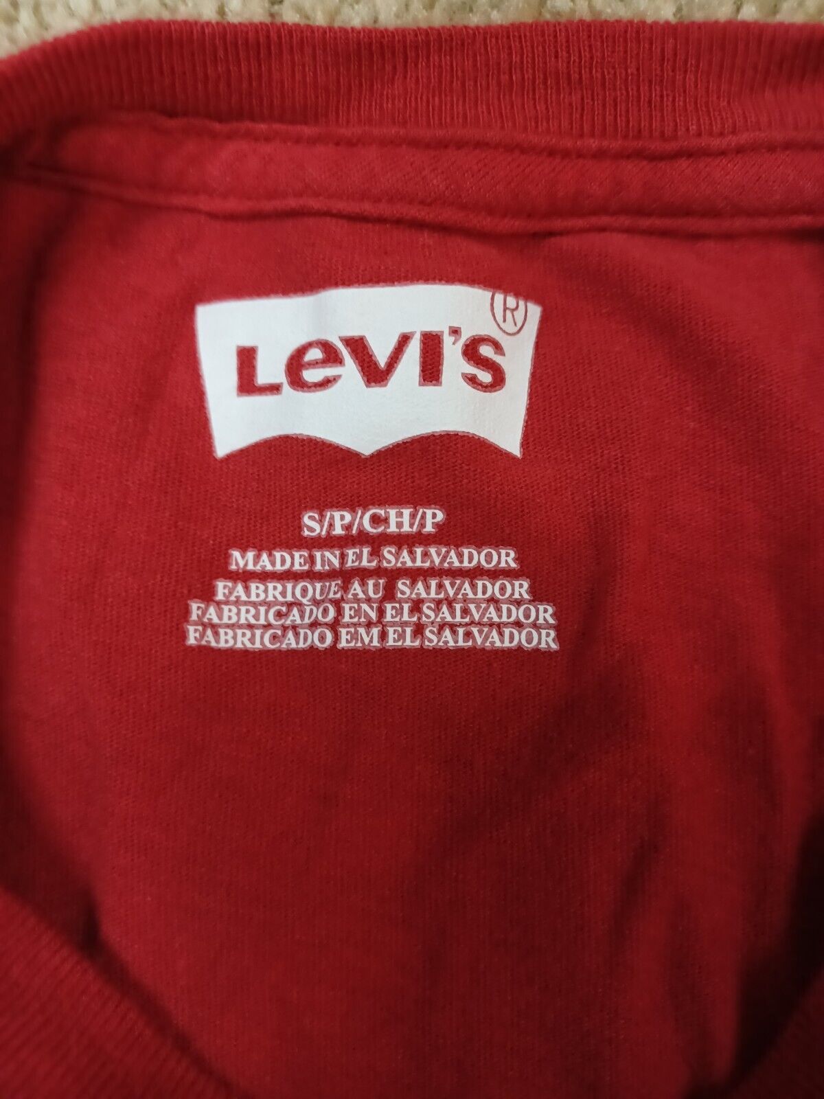 Levi Strauss Red Men's T-Shirt Short Sleeve Size … - image 7