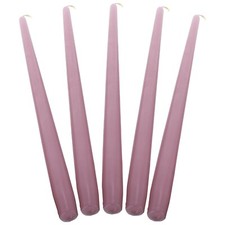 Pink Taper Dinner Candles  9" 24cm Candle Unscented 7 Hour Burn Time 5 Pack