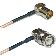 RG316 DVB Pal Female Angle to BNC MALE ANGLE RF Cable Rapid-SHIP LOT