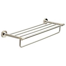 Voisin VOI93-SN 24" Designer Towel Shelf w/ 1 Bar Concealed Mount Satin Nickel