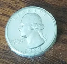 1937 25C Washington Silver Quarter BU