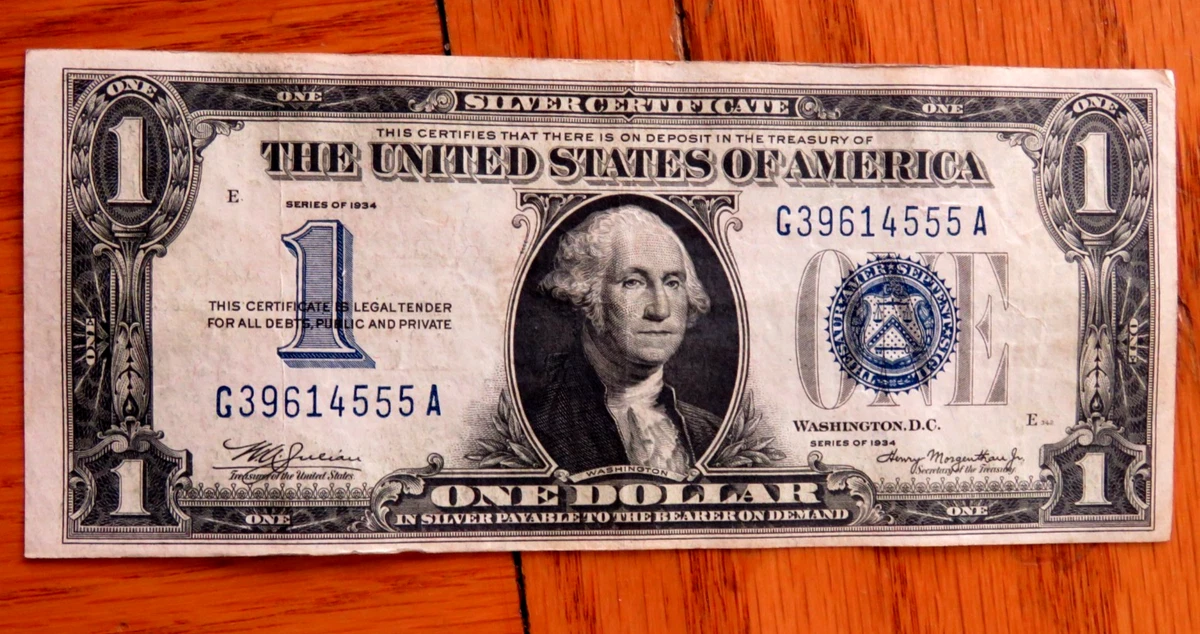 1934 One Dollar Silver Certificate for sale | eBay