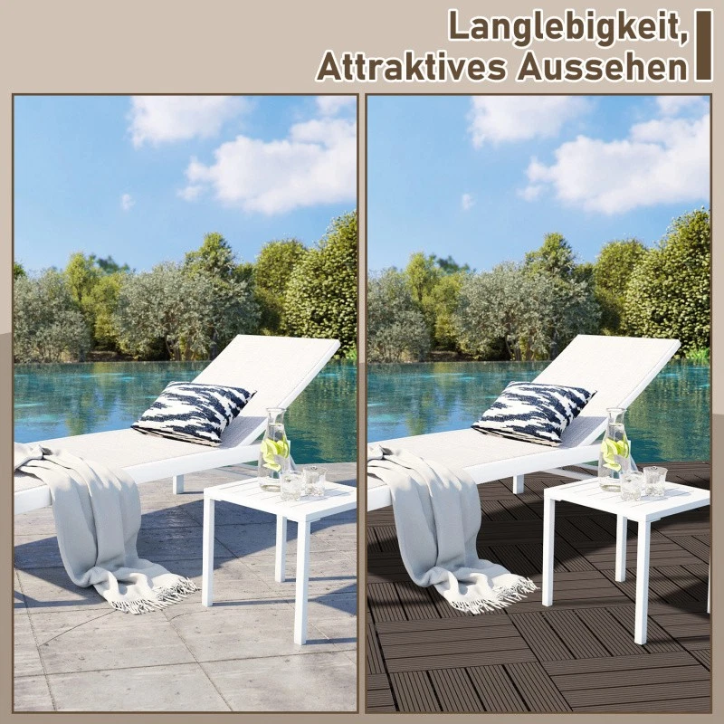 WPC Terrassenfliesen Klickfliese 1-10㎡ Fliese Holzfliesen DIY Garten - Bild 4 von 4