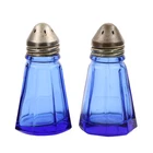 Vintage Depression Era Hazel Atlas Cobalt Salt & Pepper Shaker Pair 2 7/8" Tall