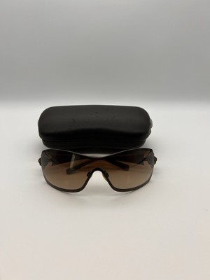 Chanel 4164 Vtg Swarovski Shield Sunglasses Brown C.296/13  display picture 3