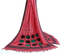 Sushila Vintage Indian Dupatta 100% Pure Cotton Woven Long Stole Hijab Veil