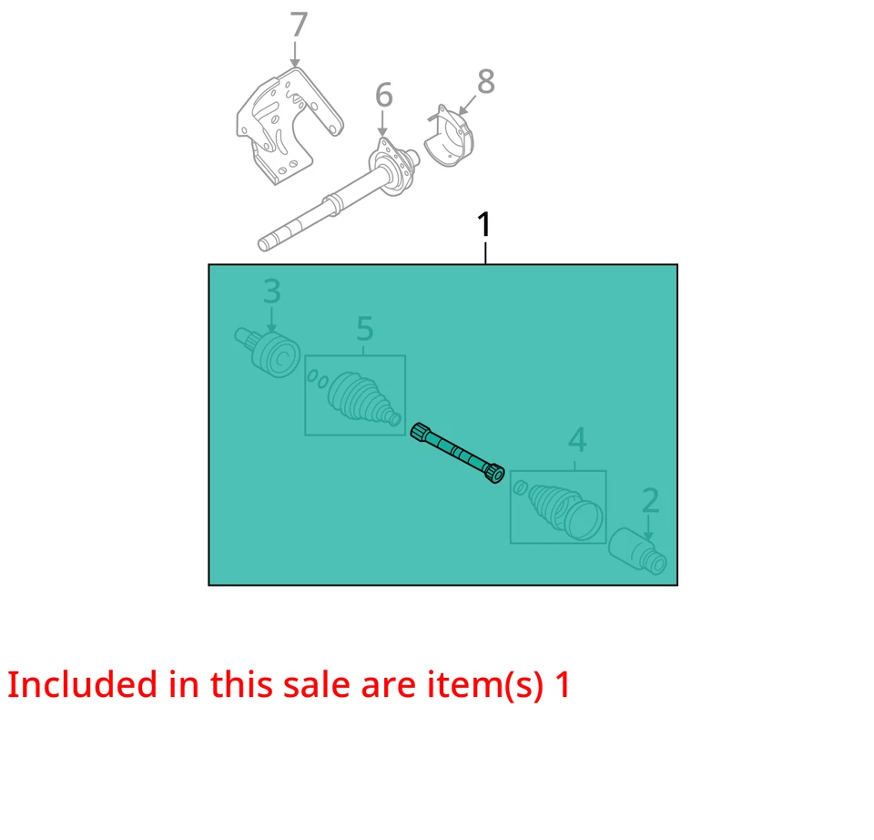 2009-2012 Ford Escape Axle Shaft Front Driver Cv C/v TPHK7 - Image 2 of 3