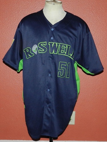 Roswell Invaders #51 Pecos League Minor League Baseball Jersey Men's XL