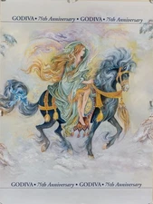 Vintage Godiva Chocolate 75th Anniversary Poster, 1990