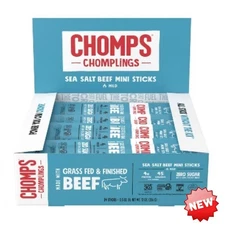 [Quick Completion] Chomps Snack Sticks Sea Salt Beef Chomplings - 12oz/24ct
