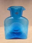 Vintage Blenko Glass Water Bottle Pitcher Vase  8" X 6" original label
