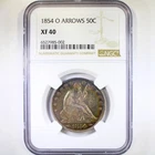 1854-O 50C Arrows NGC XF40 - Liberty Seated Half Dollar - Popular Type Coin
