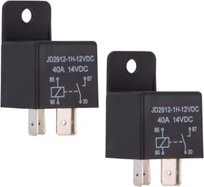 EHDIS Car Relay 4 Pin 12v 40amp Spst Model No.: JD2912-1H-12VDC, Pack of 2