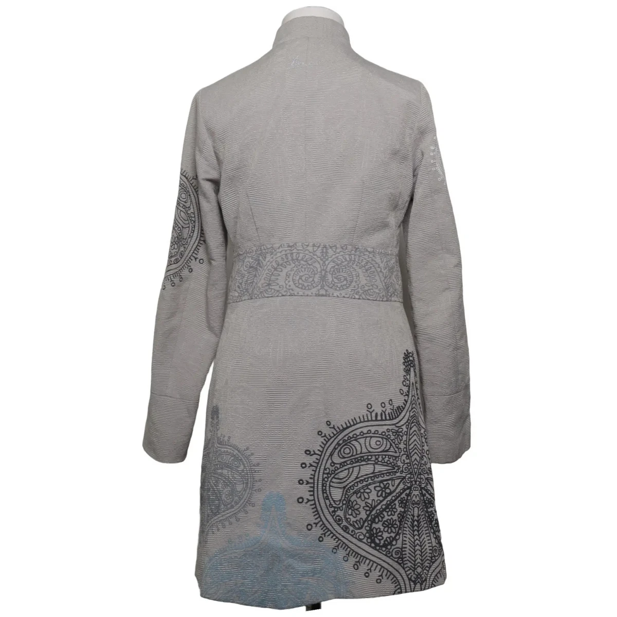 Desigual, Mantel, Damen, Größe: 40, Grau/Blau, Baumwolle/Polyester #ufK
