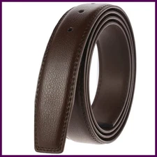 Luxury Men Belts Solid Genuine Leather High Quality Waist Strap No Buckle.