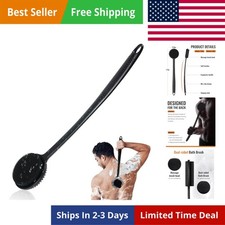 Silicone Back Scrubber for Shower, 17in Lengthen Long Handle Body Brush, Doub...