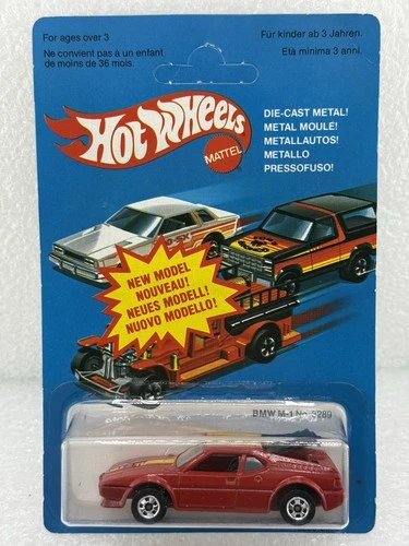 Hot Wheels Vintage Made In France BMW M1  Red  Basic Wheels Rare Item Very Nice