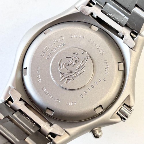 SEIKO AGS Scuba 5M43-0B40 Titanium Day-Date Watch for Men - Picture 7 of 8