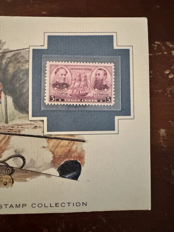 AMERICAS PATRIOTIC HEROES DAVID FARRAGUT FDC 3 CENT STAMP - Image 3 of 4