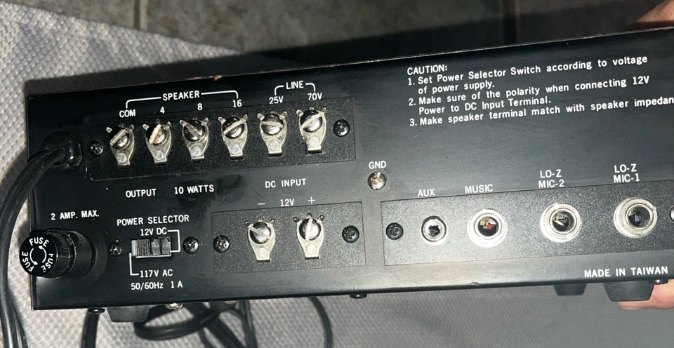 Amplificador de megafonía de estado sólido Philmore PA-230 Foto 3 de 3