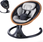 Portable Baby Swing with Remote, 5 Speeds, Melodies & Bluetooth - Gray
