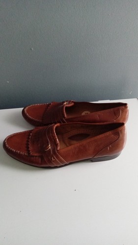 Stanley Blacker Herren Schuhe 11 Braun Elegant Leger Leder Italien Halbschuhe - Bild 7 von 10