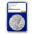 2023-W Burnished $1 American Silver Eagle NGC MS70 Brown Label Blue Core