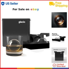 Silicone Ice Molds Clear Ice Ball Cube Set for Whiskey Cocktails Easy Removal