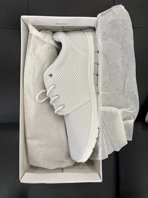 Alpine Swiss Stefan – Scarpe Da Ginnastica Retrò Uomo – Tomaia Nylon E Pelle Scamosciata – Bianco – Taglia 11 M US (Consiglio Per Mezze Misure)