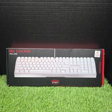 Cherry XTRFY MX 3.0S RGB Full-Size Mechanical Gaming Keyboard, White, Brand New