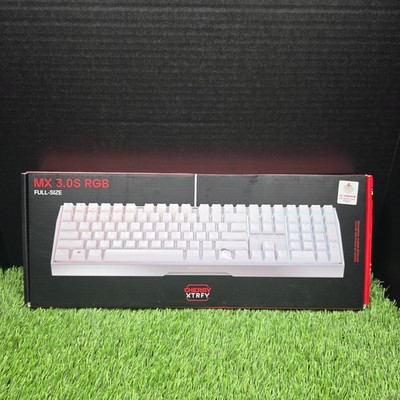Cherry XTRFY MX 3.0S RGB Full-Size Mechanical Gaming Keyboard, White, Brand New!