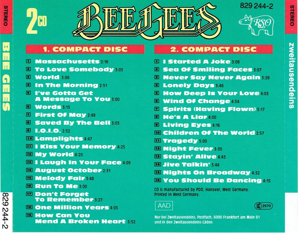 (2CDs) Bee Gees + Robin Gibb + Barry Gibb - Massachusetts, Lamplights, World - Bild 2 von 2