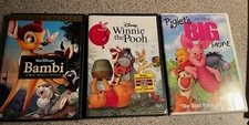 DISNEY DVD Lot of 3 Bambi/Pooh/Piglet Titles, see pictures & description